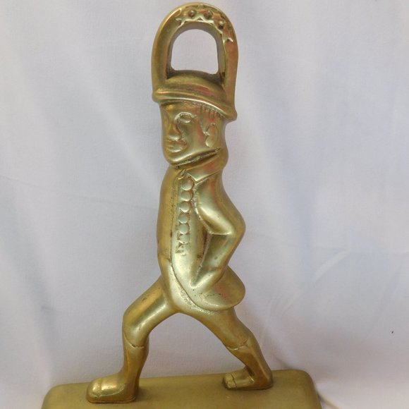COLONIAL WILLIAMSBURG HESSIAN SOLDIER DOORSTOP CAST BRASS Vintage - Picture 1 of 6